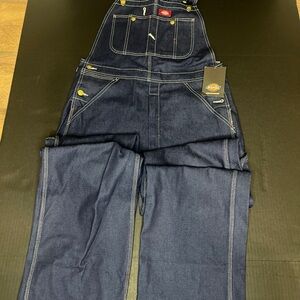 Dickies Men's Dark Blue Denim Overalls